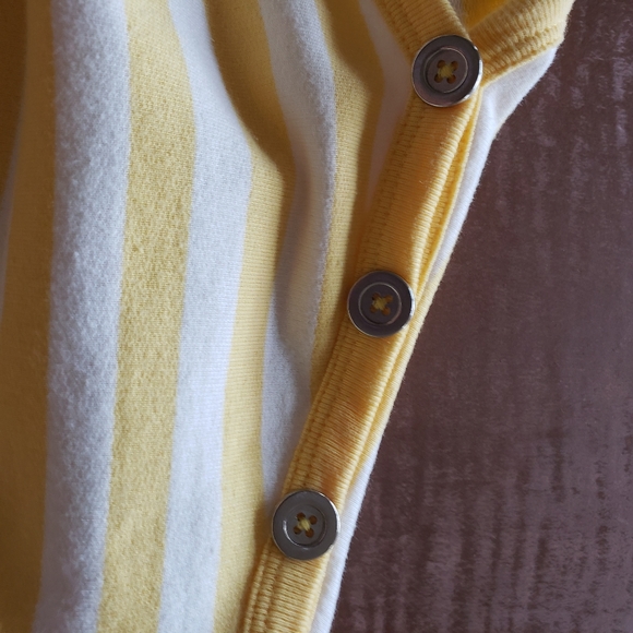 Anne Klein XL Yellow Striped Top - Picture 3 of 7